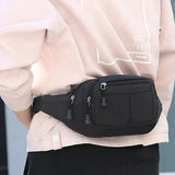 Bolsa de cintura preta oxford