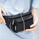 Bolsa de cintura preta oxford