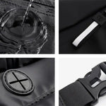 Bolsa de cintura preta oxford