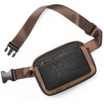 Bolsa de cintura quadrada preto