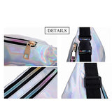 Bolsa de cintura refletora em couro