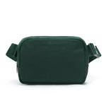 Bolsa de cintura retangular verde escuro