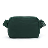 Bolsa de cintura retangular verde escuro