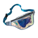 Bolsa de cintura transparente azul