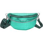 Bolsa de cintura verde brilhante valor por defeito título