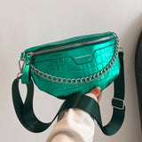 Bolsa de cintura verde brilhante valor por defeito título