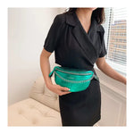 Bolsa de cintura verde brilhante valor por defeito título