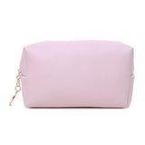 Bolsa de maquilhagem básica rosa pastel