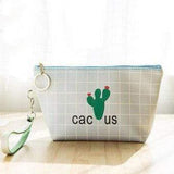 Bolsa de maquilhagem cactus azul celeste
