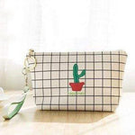 Bolsa de maquilhagem cactus bege