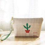 Bolsa de maquilhagem cactus cáqui