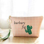 Bolsa de maquilhagem cactus rosa