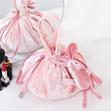 Bolsa de maquilhagem com fecho rápido rosa 1