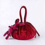 Bolsa de maquilhagem com fecho rápido vermelho 1-2
