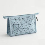 Bolsa de maquilhagem compacta tamanho pequeno azul