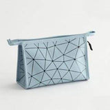 Bolsa de maquilhagem compacta tamanho pequeno azul