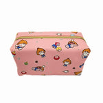 Bolsa de maquilhagem estampada bebé cor-de-rosa