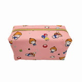 Bolsa de maquilhagem estampada bebé cor-de-rosa