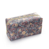 Bolsa de maquilhagem estampada flor roxa