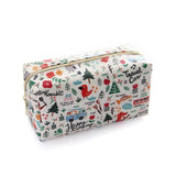 Bolsa de maquilhagem estampada floresta branca