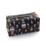 Bolsa de maquilhagem estampada peixe azul