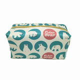 Bolsa de maquilhagem estampada urso branco
