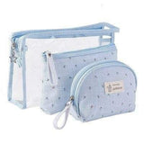 Bolsa de maquilhagem minimalista azul celeste