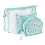 Bolsa de maquilhagem minimalista verde