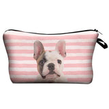 Bolsa de maquilhagem motivo animal bulldog