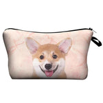 Bolsa de maquilhagem motivo animal cachorro