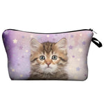 Bolsa de maquilhagem motivo animal gatinho cor-de-rosa