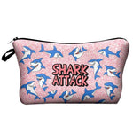 Bolsa de maquilhagem motivo animal tubarão