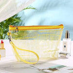 Bolsa de maquilhagem para aviões amarelo