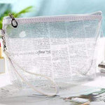 Bolsa de maquilhagem para aviões branco