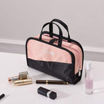 Bolsa de maquilhagem para mulher rosa + preto