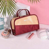 Bolsa de maquilhagem para mulher vermelho + bege