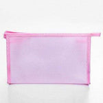 Bolsa de maquilhagem triangular rosa