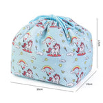 Bolsa make-up de estilo delicado azul celeste