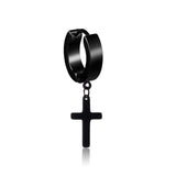 Brinco cruz masculino preto