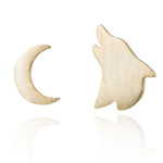 Brinco lobo simples dourado