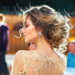 Brincos asa de anjo com strass