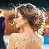 Brincos asa de anjo com strass