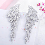 Brincos asa de anjo com strass