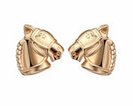 Brincos cavalo estilo antigo ouro