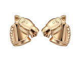 Brincos cavalo estilo antigo ouro