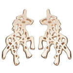 Brincos cavalo minimalistas ouro
