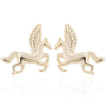 Brincos cavalo pégaso ouro