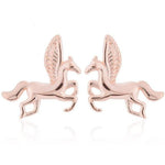 Brincos cavalo pégaso rosa