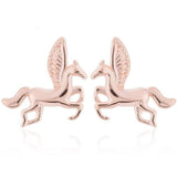 Brincos cavalo pégaso rosa