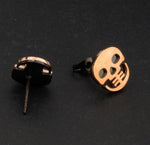 Brincos caveira dourados ouro
